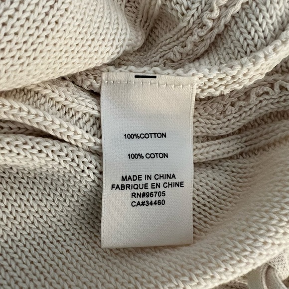 Rebecca Taylor Cream Ruffle Cotton Sweater - Picture 6 of 6